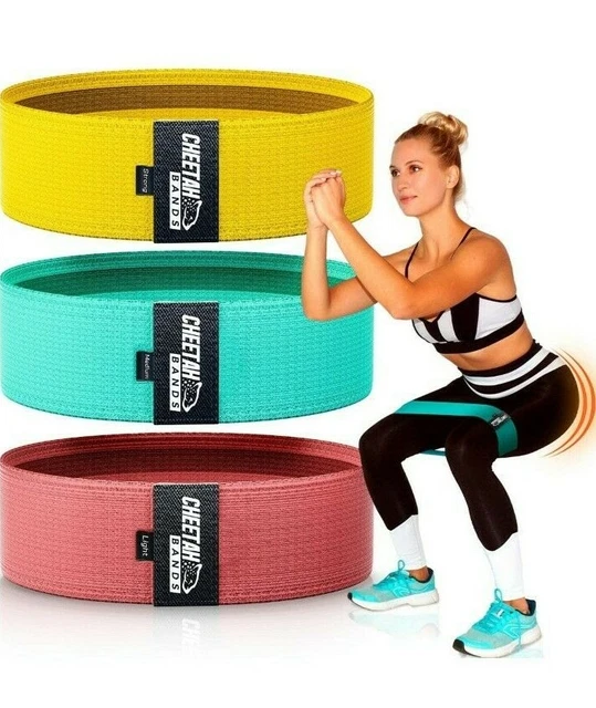 3 New Cheetah Bands Light Medium & Strong with Carrying bag Women Workout Gear