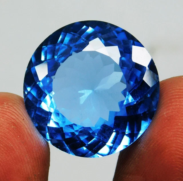 Saphir Bleu De Ceylan Naturel 6,85 Carats - Coupe Ronde, Certifié AGSL