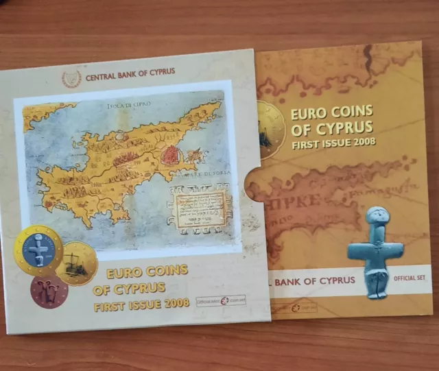 Euro Coins of cyprus first Issue 2008 Official set