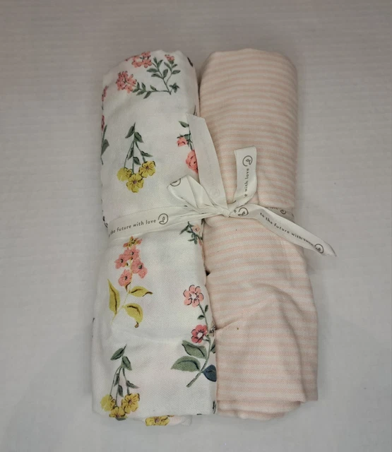 LITTLE BY Carter's 2Pack Organic Cotton Muslin Swaddle Blankets