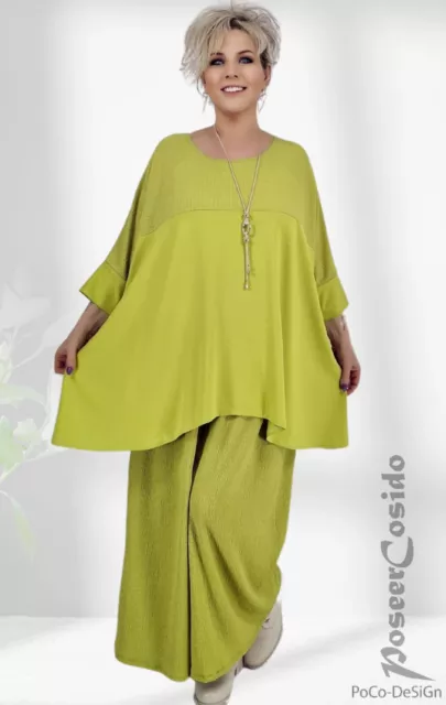Tunica Camicia LOOK LAGEND Oversize limone lime 2XL 3XL 46 48 50 52 54 56 58