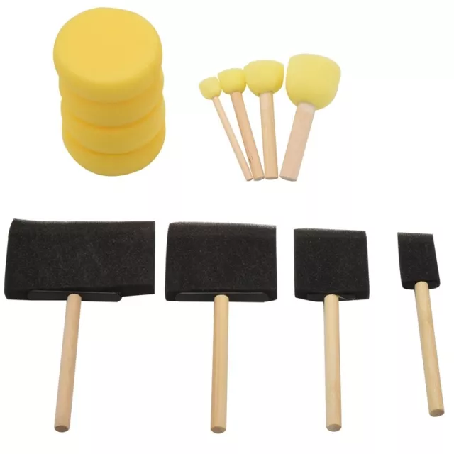 Round Paint Foam Sponge Brush Various Shaped and Sized, Watercolor Sponges4292