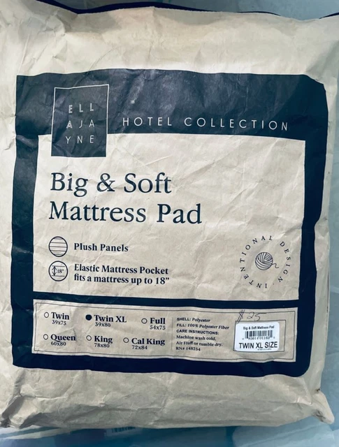 TWIN Mattress Pad Twin XL WHITE BED COVER NORDSTROM ELLA JANE NEW UNOPENED SALE