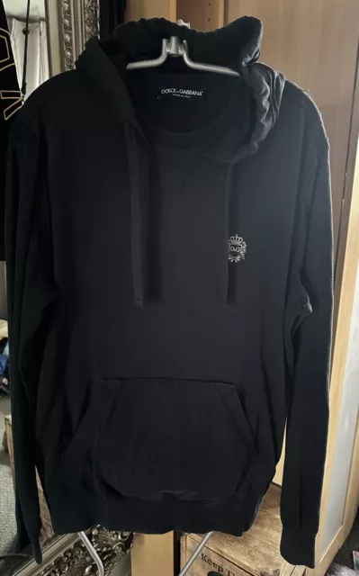 dolce gabbana hoodie men, navy pull on hoodie, 48. Is Well Worn But Still Nice.