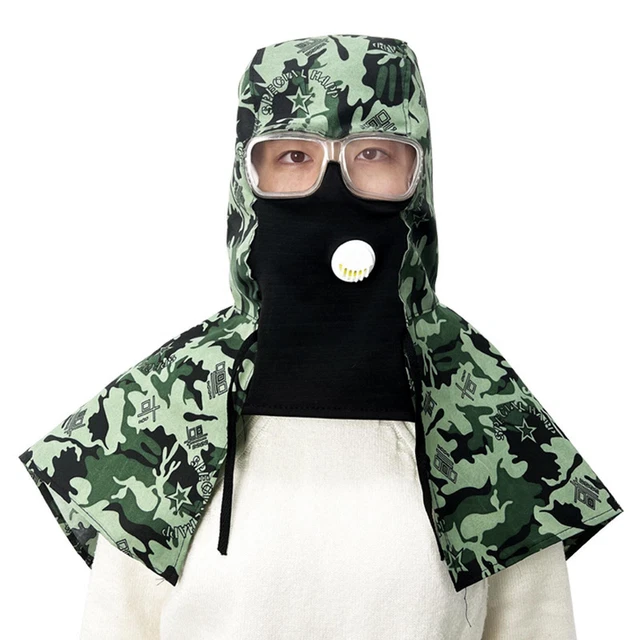 FULL PROTECTIVE WELDING Hood Sand Blasting Hood Cap for Welder Sanding