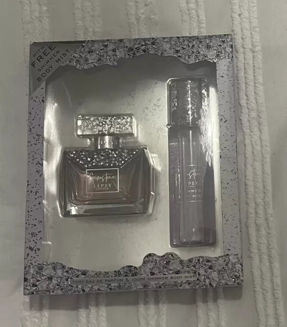 LIPSY LONDON GEMSTONE gift set 75ml EDP 100ml body spray 20.00