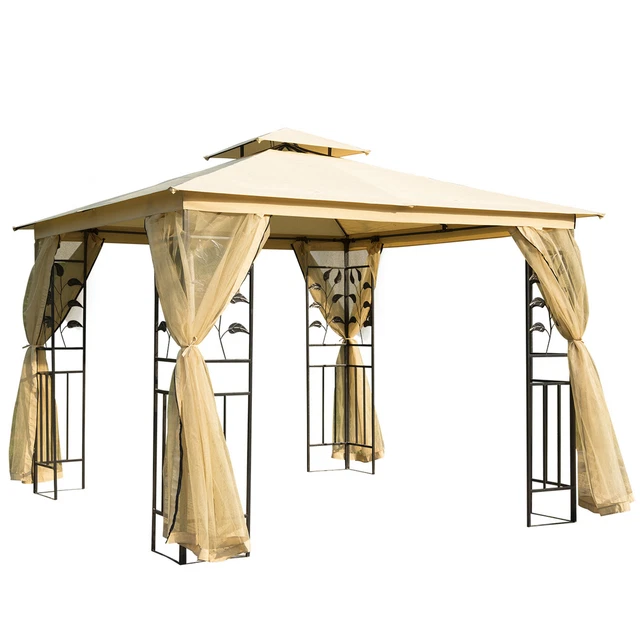 Luxus Pavillon Gartenpavillon Partyzelt Fest Gartenzelt Pagode 3x3m