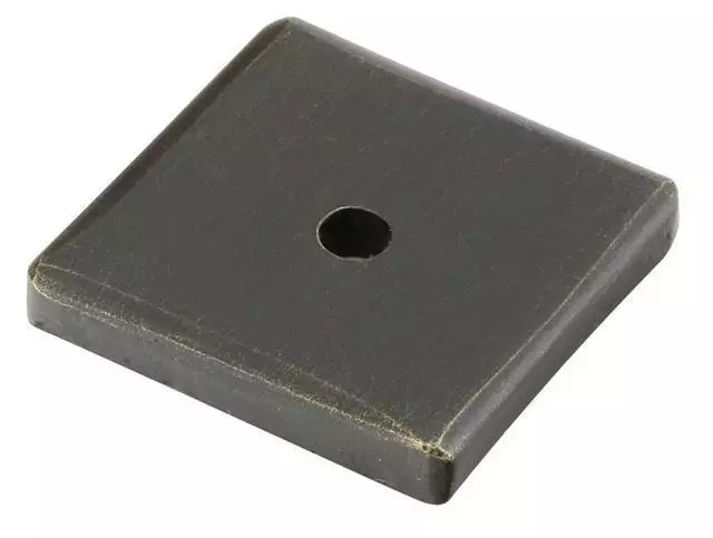 Emtek 1.25" 86342MB Medium Bronze Cabinet Drawer Knob Square Back Plate 86342 MB