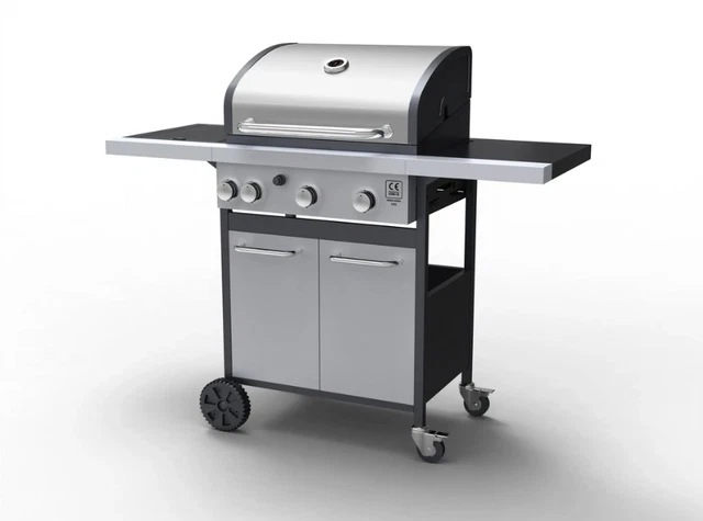 Tepro Edelstahl Gasgrill Rosedale 3-Brenner mit Seitenkocher