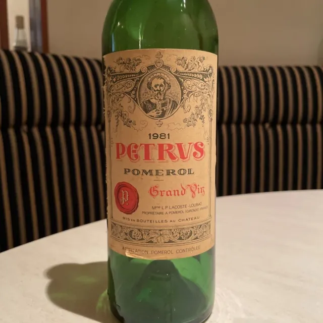 Empty Bottle  1981 Petrus Petrvs POMEROL Beautiful Official Product