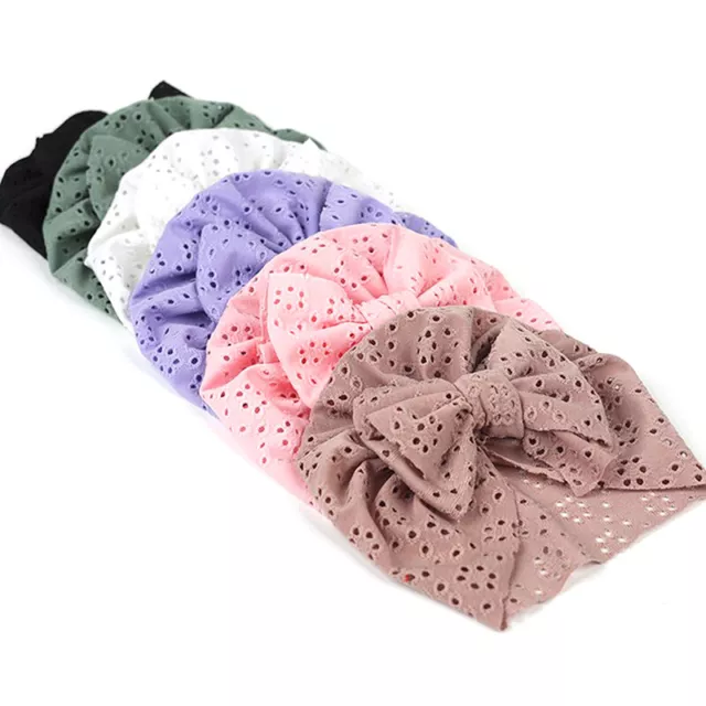 Summer Bow Baby Turban Hat Soft Elastic Baby Bonnet Hat  for Newborn Girls