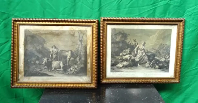 Coppia di cornici con stampe della fine dell "800 fancesi
