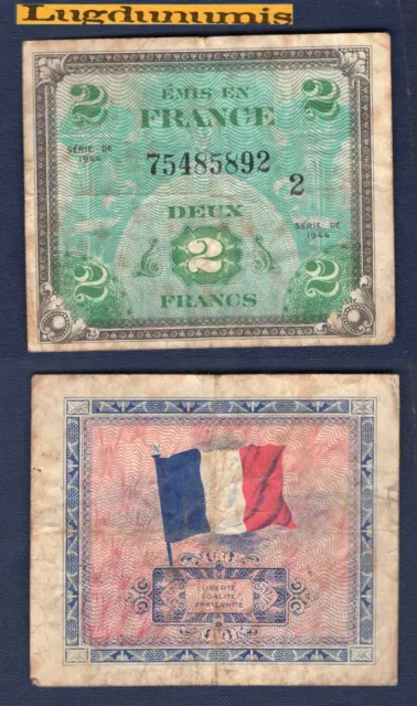 2 Francs Drapeau Série 2 N°75485892 TB - type 1944
