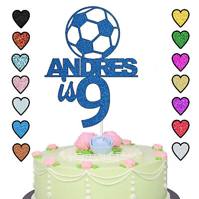 Personalised Cake Topper Party Birthday Football Kids Man Boy Any Name & Age