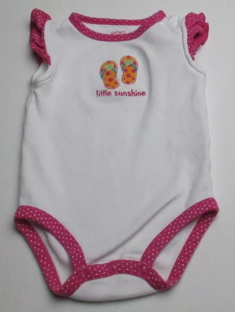 Infant Baby Girls 6 Months Carter's Flip Flops Little Sun Shine Tank Top Shirt