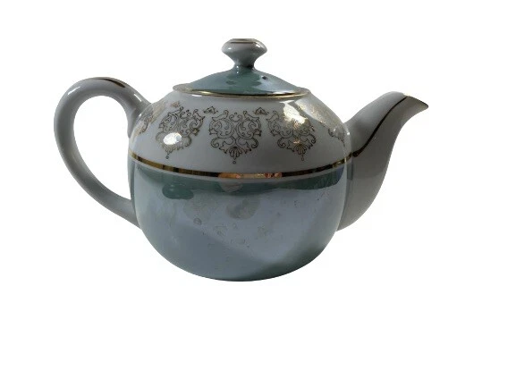 Vintage Green Lusterware Ucagco China Teapot Made in Japan