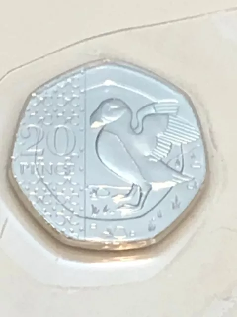 2023 20p Twenty Pence Coin Puffin - Charles III Uncirculated UK BUNC