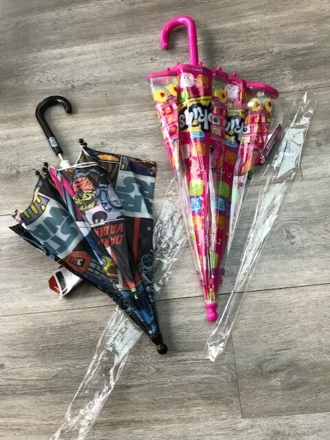 Umbrellas Childrens Starwars Shopkins New with tags
