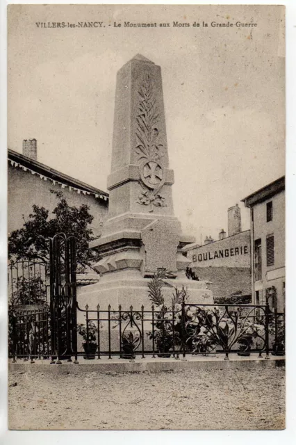 VILLERS LES NANCY - Meurthe et Moselle - CPA 54 - Le monument aux morts