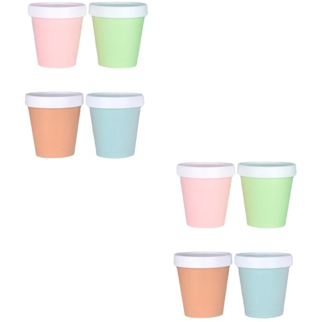 8 pz contenitori per dessert con coperchi tazze yogurt vuoti scrub bottiglia gelato