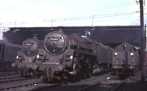 Original colour slide of 73140 BR Standard steam loco