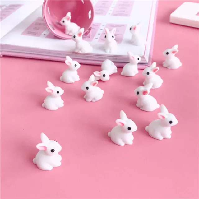 Cute Rabbit Easter Miniature Resin Craft Mini Bunny Ornament Fairy Garden Decor 3