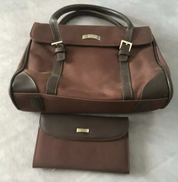 Sac A Main Femme  Paquetage Avec Son Portefeuille  Marron  Vintage