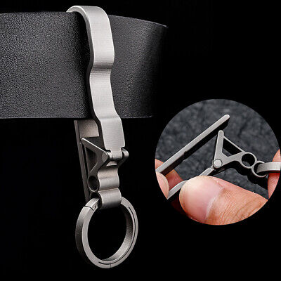 Titanium Alloy Keychain Quick Buckle Detach Belt Waist Hanging Key Ring EDC Tool
