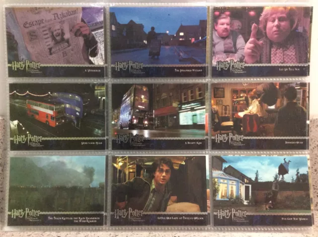 Harry Potter Prisoner of Azkaban Update Silver Foil Artbox Trading Card Base Set