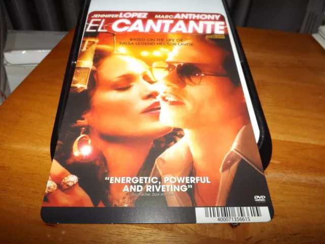 EL CANTANTE DISPLAY BACKER CARD (not a dvd) 5.5" X 8" NO MOVIE