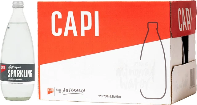 CAPI Sparkling Mineral Water, 750 Ml X 12