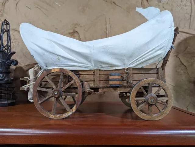 Conestoga Pioneer Wagon Vintage Canvas Covered Functional Hitch Wheels & Brakes