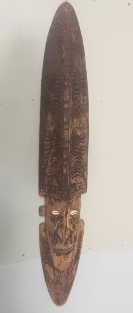Vintage Tribal Wall Hanging Spirit Mask PNG 83cms