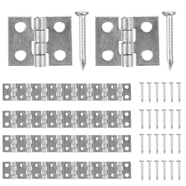 75 cajas pequeñas hágalo usted mismo bisagras de gabinete 4 orificios bisagra pequeña mini modelo de decoración
