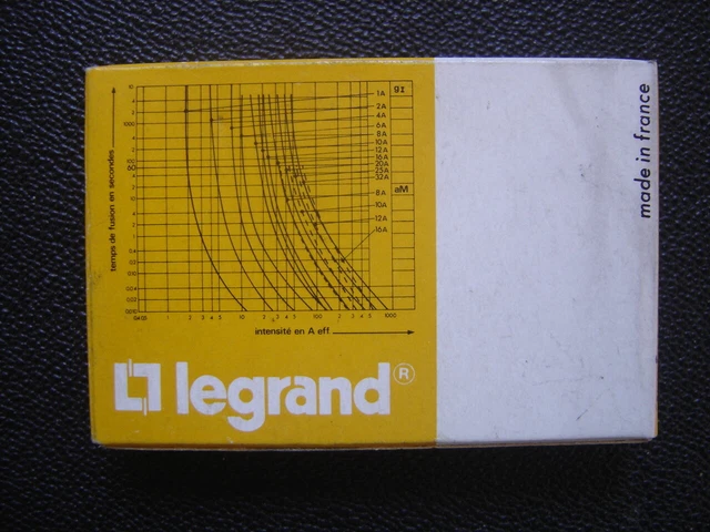 LOT BOITE DE 10 CARTOUCHES a voyant FUSIBLE LEGRAND 32A 134 32 2