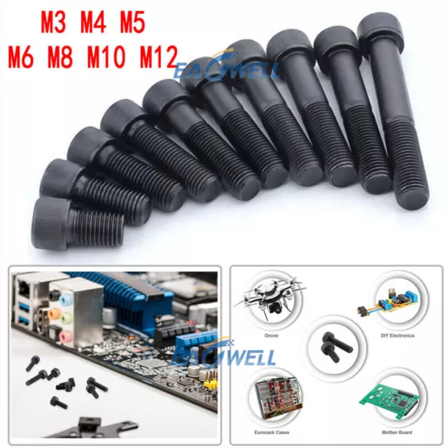 10PCS M3 M4 M5 M6 M8 M10 M12 12.9 Grade Cup Hexagon Socket Head Screws