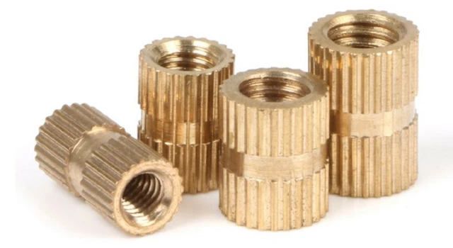 10X INSERTI FILETTATI IN OTTONE 4mm M3 M2.5 M2 M1.6 dado distanziale viti
