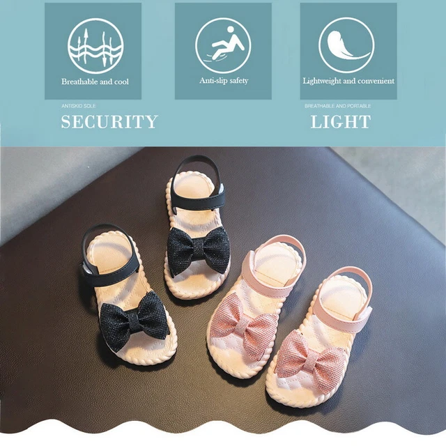 Sandali piatti fiori ragazze estate bambino bambini vacanze principessa taglia 5