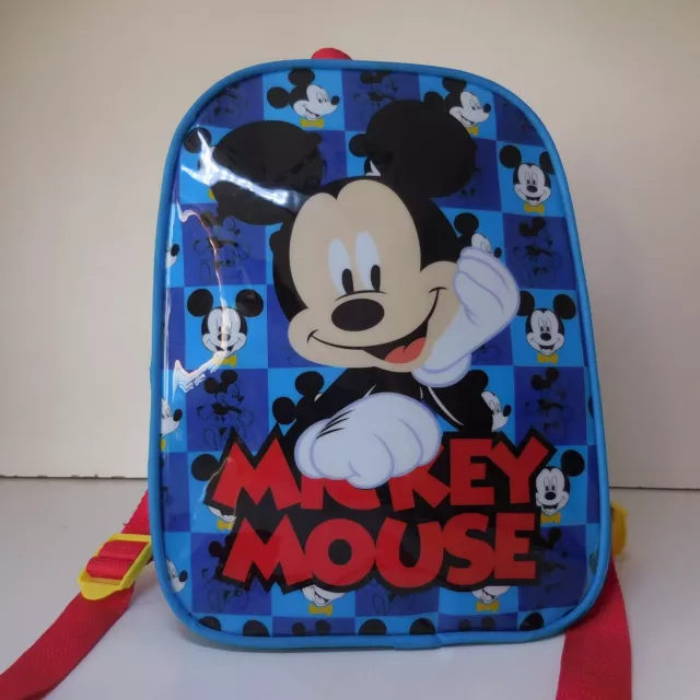 N9387 Backpack Hand Mickey Mouse Disney Vintage Blue Red Miniature Fancy