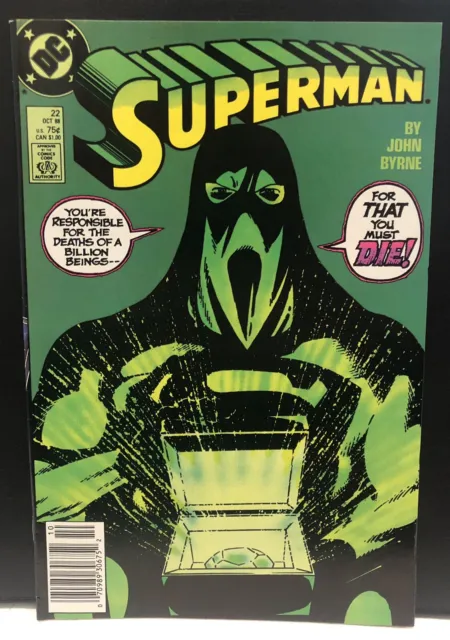 Superman #22 Comic DC Comics , Newsstand 1988 John Byrne “”