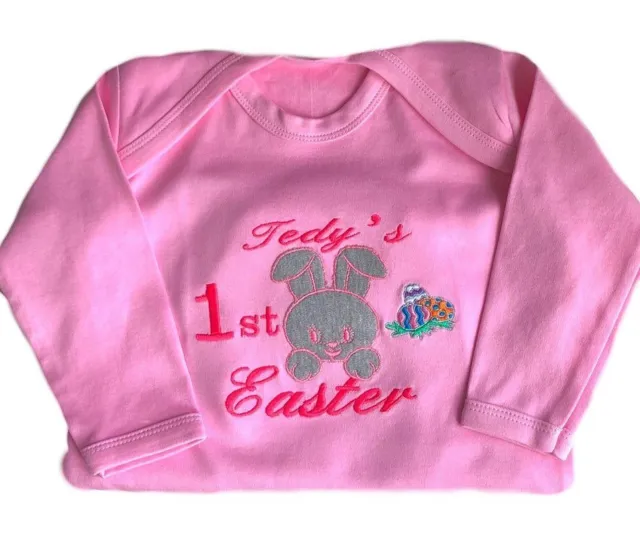 Personalised First Easter Baby Grow, Bodysuit, Outfit, Romper Sleep Suit Gift