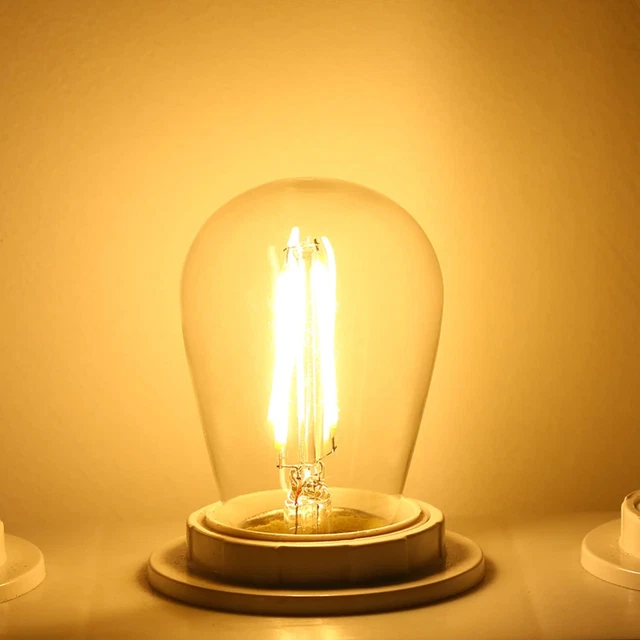 LEDGLE 2W ST64 E27 Schraube klassische LED Filament Birne warmweiß 2700K LED... 8