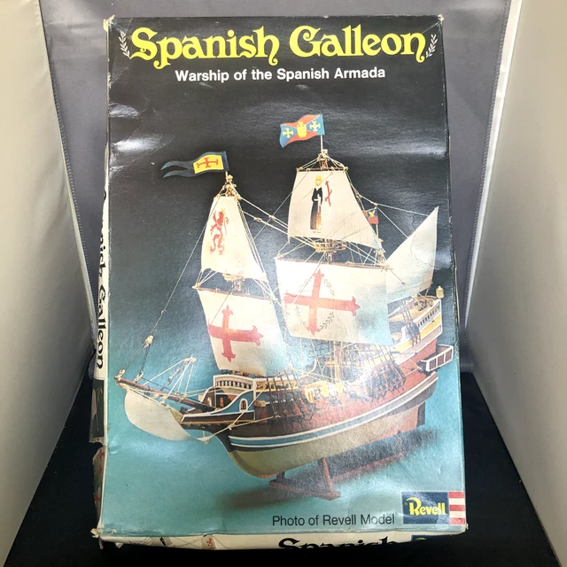 REVELL MODEL KIT Spanish Galleon Warship Boat Spanish Armada H367 1974