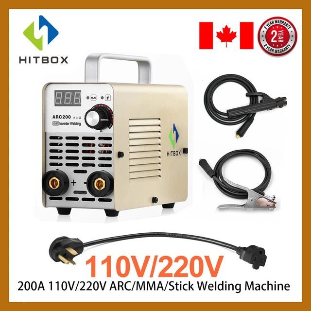 HITBOX 200A Protable ARC Welding Machine 110V 220V Inverter MMA ARC Stick Welder