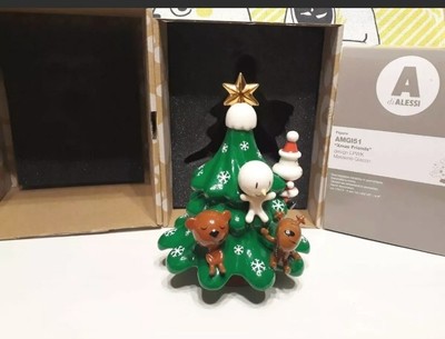 Verde Alessi AMGI51 Xmas Friends Decorazione Natalizia in Porcellana 