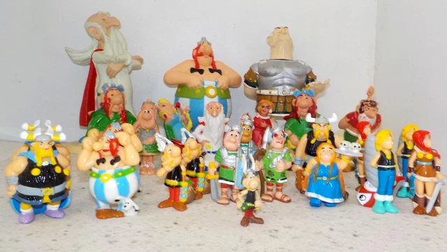 Figurines Astérix Et Obélix Dargaud 1967 - Plastique + Gourde - Occasion