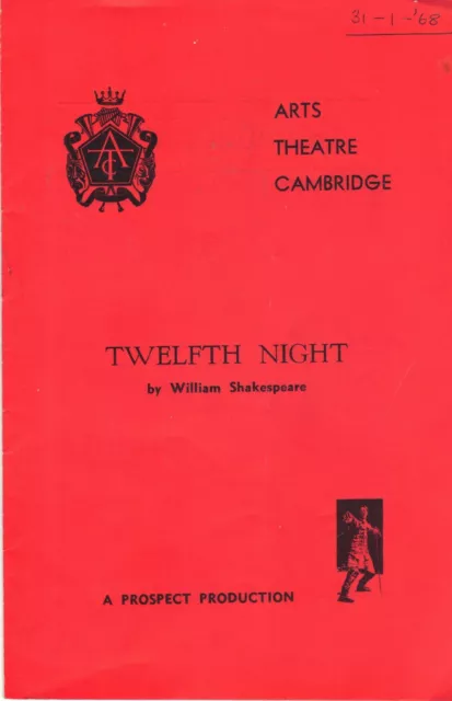 Arts Theatre Cambridge Twelfth Night Theatre Programme 1968