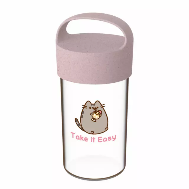 Koziol Trinkflasche Buddy Drink Pusheen Take It Easy, Organic Pink, 500 ml