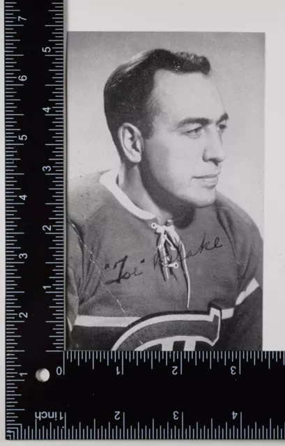 Hector "Toe" Blake postcard, J.D. McCarthy, pre-1963 Montreal Canadiens