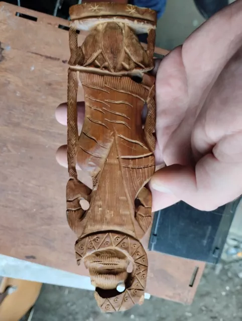 vintage wooden figure for restoration 7